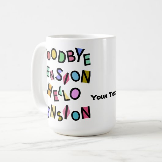 Happy Pensioner Funny Retiree Senior Old Man Lady Kaffeetasse (Vorderseite Links)