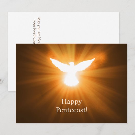Happy Pentecost Feiertagskarte (Vorne/Hinten)