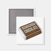 Happy People essen Schokolade Magnet (Vorderseite/Rückseite)