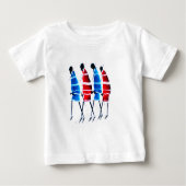 Happy People Maasai Warriors Walking Art Print Baby T-shirt (Vorderseite)