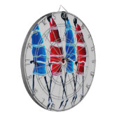 Happy People Maasai Warriors Walking Art Print Dartscheibe (Vorderseite Links)