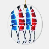 Happy People Maasai Warriors Walking Art Print Keramik Ornament (Links)