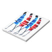 Happy People Maasai Warriors Walking Art Print Notizblock (Rotiert)