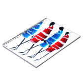 Happy People Maasai Warriors Walking Art Print Notizblock (Linke Seite)