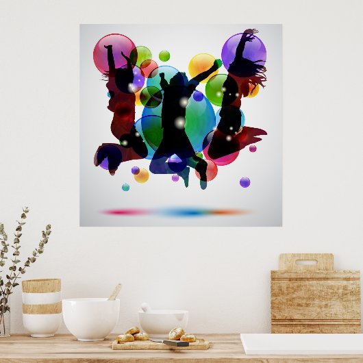 Happy People Poster (Küche)