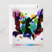 Happy People Postkarte (Vorne/Hinten)