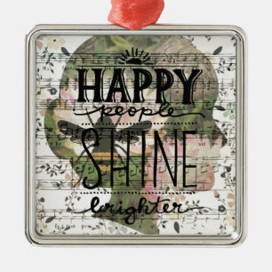 Happy People Shine Silbernes Ornament