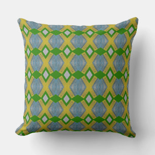 Happy People's Colors Gold and Green Kissen
