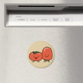 Happy Persimmon Pair Magnet (In Situ (Geschirrspüler))