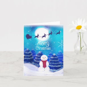 Happy Personalisiert Christmas Snowman Karte