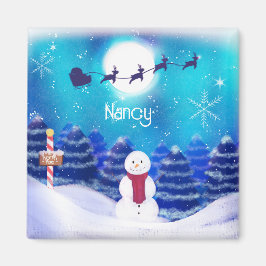 Happy Personalisiert Christmas Snowman Magnet