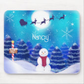 Happy Personalisiert Christmas Snowman Mousepad (Vorne)
