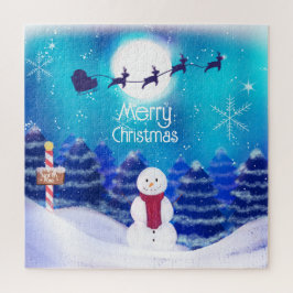 Happy Personalisiert Christmas Snowman Puzzle