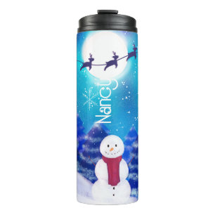 Happy Personalisiert Christmas Snowman Thermosbecher