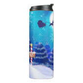 Happy Personalisiert Christmas Snowman Thermosbecher (Nach links gedreht)