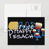 Happy Pesach Postkarte (Vorne/Hinten)