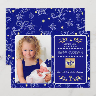 Happy Pessach. Benutzerdefinierte Fotokarte Karte