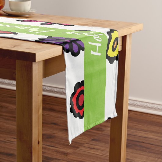 Happy Pessach, Floral jüdischer Urlaubspassover Kurzer Tischläufer (Beispiel)