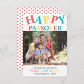 Happy Pessach Personalisiertes farbenfrohes Peace (Vorne/Hinten)