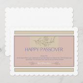Happy Pessach-Schrift Einladung (Vorne/Hinten)