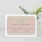 Happy Pessach-Schrift Einladung (Stehend Vorderseite)