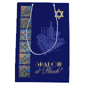 Happy Pessach. Sever Table Icons Mittlere Geschenktüte (Rückseite)