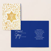 Happy Pessach. Star von David und Kiddush Folienkarte (Anzeige)