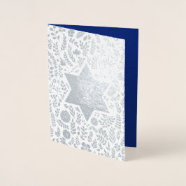 Happy Pessach. Star von David und Kiddush Folienkarte