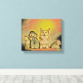 Happy Pet Artwork Leinwanddruck (Insitu (Holzboden))