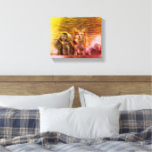 Happy Pet Artwork Leinwanddruck (Insitu (Schlafzimmer))