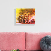 Happy Pet Artwork Leinwanddruck (Insitu (Wohnzimmer))