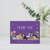 Happy Pet Family Pet Care, Grooming danke Postkarte (Stehend Vorderseite)