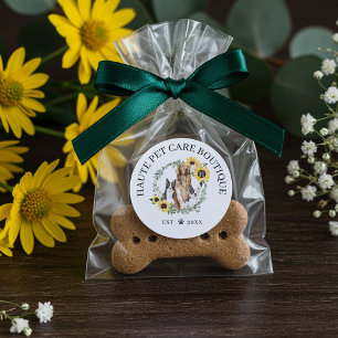 Happy Pet Family Pet Care & Grooming Monogramm Runder Aufkleber