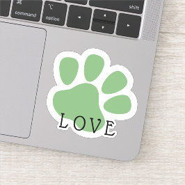 Happy Pet Paw Liebe Green Aufkleber