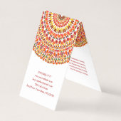 Happy Petal Garden Mandala Visitenkarten (Rückseite)