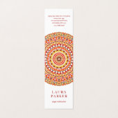 Happy Petal Garden Mandala Visitenkarten (Außenseite Aufgefaltet)