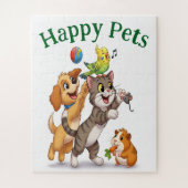 Happy Pets Cartoon Puzzle (Vertikal)