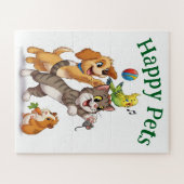 Happy Pets Cartoon Puzzle (Horizontal)