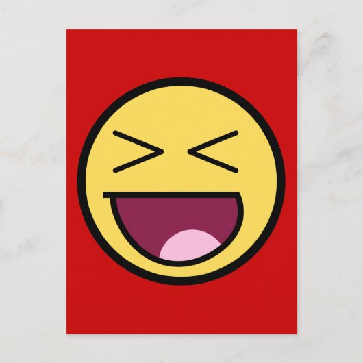 Happy Phantastisch Face Postcard Postkarte (Vorderseite)