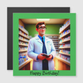 Happy Pharmacist Card Magnetkarte (Vorne/Hinten)