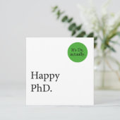 Happy Phd. Dr., eigentlich Abzeichen Happy Phd Karte (Stehend Vorderseite)