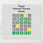 Happy Physical Therapy Monat Custom Wordle Bierflaschenetikett (Einzelnes Label)