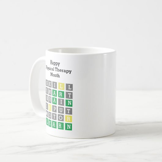 Happy Physical Therapy Monat Custom Wordle Kaffeetasse (Vorderseite Links)