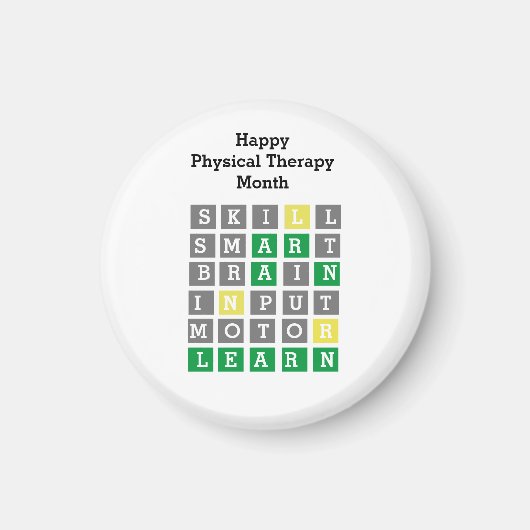 Happy Physical Therapy Monat Custom Wordle Magnet (Vorne)