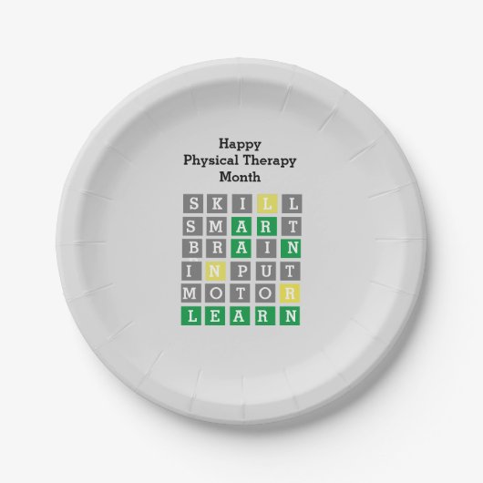 Happy Physical Therapy Monat Custom Wordle Pappteller (Vorderseite)