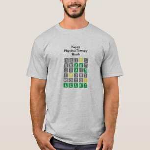 Happy Physical Therapy Monat Custom Wordle T-Shir T-Shirt