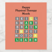 Happy Physical Therapy Monat Custom Wordle Weinetikett (Einzelnes Label)