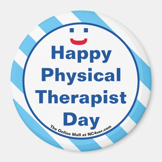 Happy Physiotherapeut Day Lächeln Spaß Magnet (Vorne)