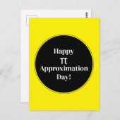 Happy Pi Annäherungstag 22. Juli Mathematik Nerd Postkarte (Vorne/Hinten)