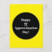 Happy Pi Annäherungstag 22. Juli Mathematik Nerd Postkarte (Vorderseite)